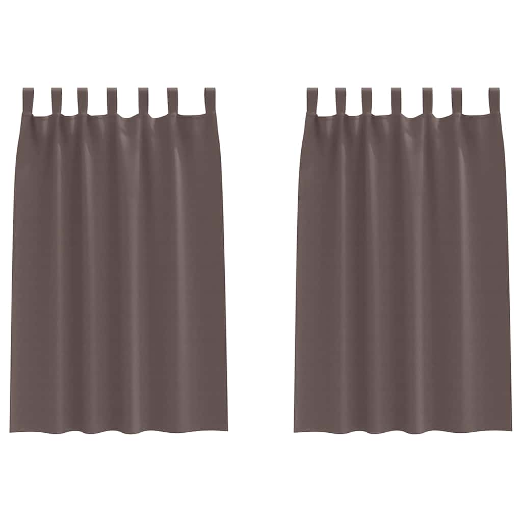 Tende Blackout con Anelli 2 pz Marrone Scuro 175 x 140 cm
