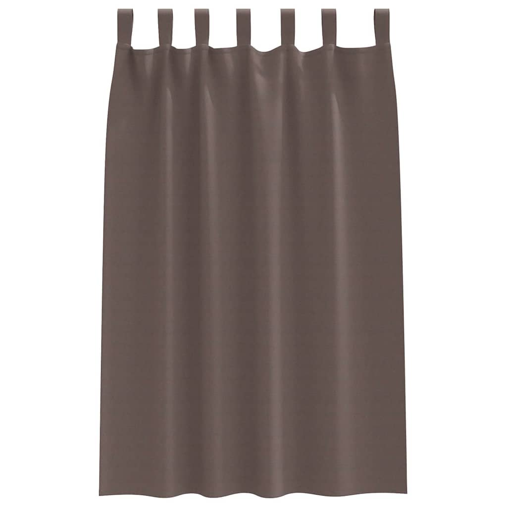 Tende Blackout con Anelli 2 pz Marrone Scuro 175 x 140 cm