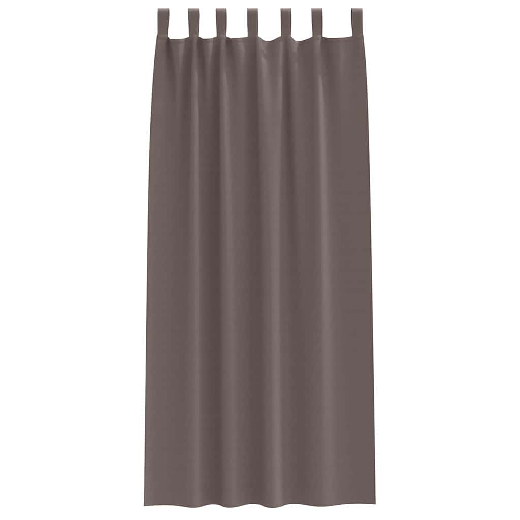 Tende Blackout con Anelli 2 pz Marrone Scuro 225 x 140 cm