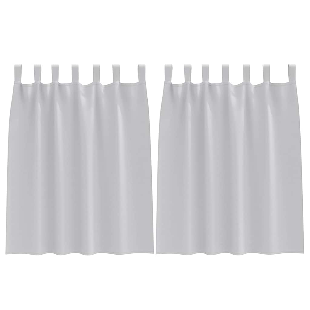 Tende Blackout con Anelli 2 pz Grigio Chiaro 140 x 140 cm