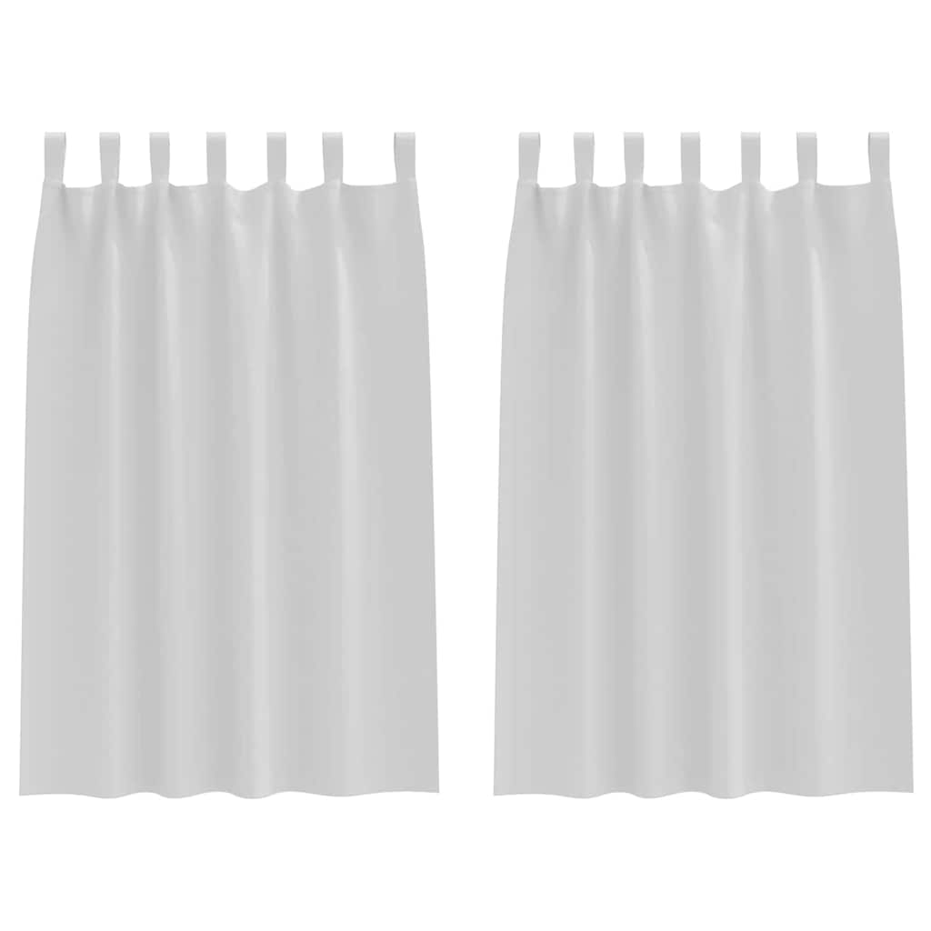 Tende Blackout con Anelli 2 pz Grigio Chiaro 175 x 140 cm