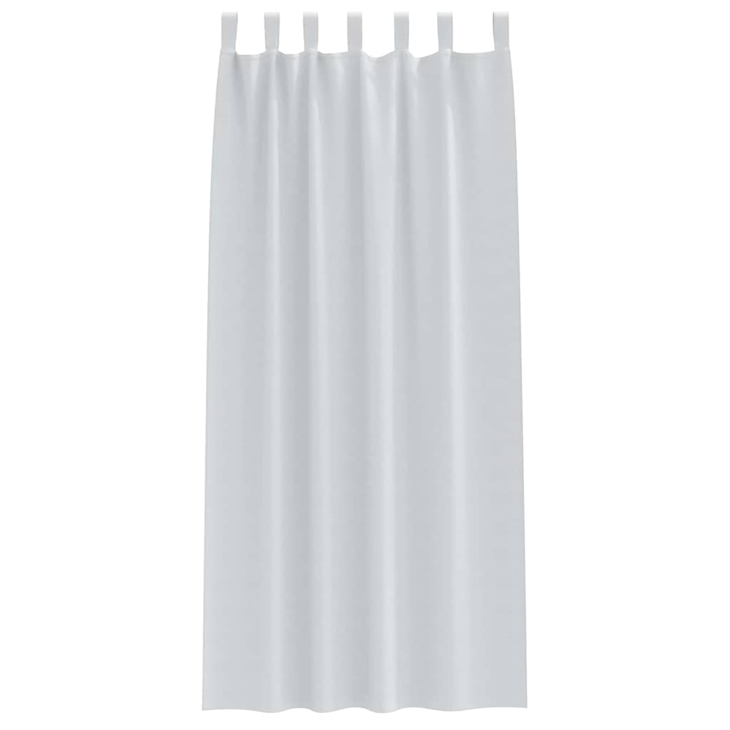 Tende Blackout con Anelli 2 pz Grigio Chiaro 245 x 140 cm