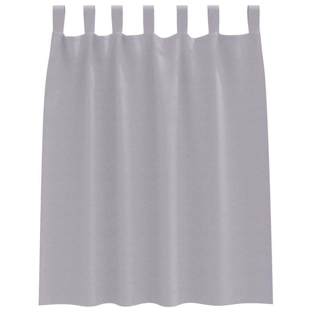 Tende Blackout con Anelli 2 pz Grigio Metallico 140 x 140 cm