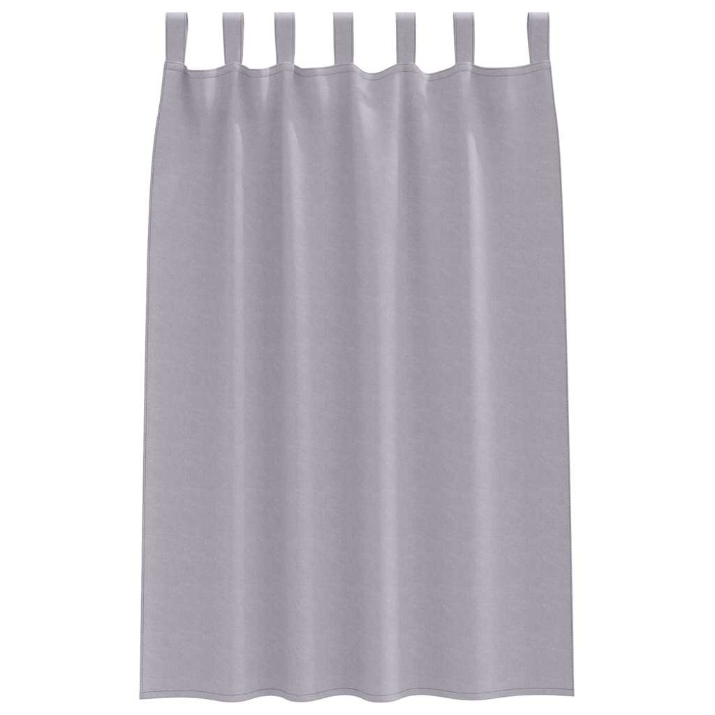 Tende Blackout con Anelli 2 pz Grigio Metallico 175 x 140 cm