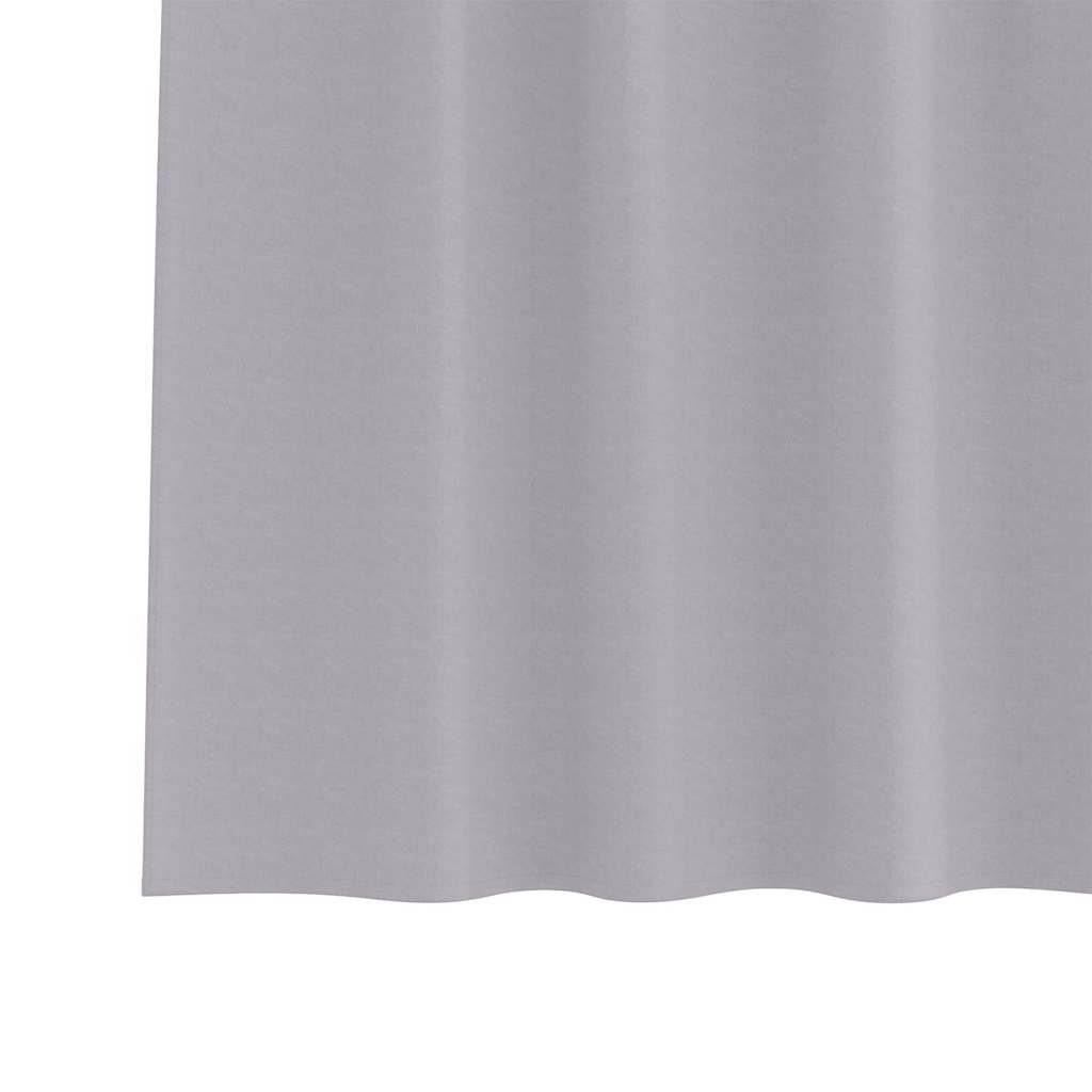 Tende Blackout con Anelli 2 pz Grigio Metallico 225 x 140 cm