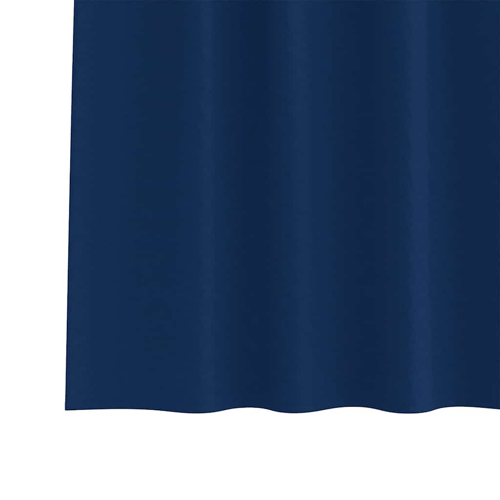 Tende Blackout con Anelli 2 pz Blu Scuro 245 x 140 cm
