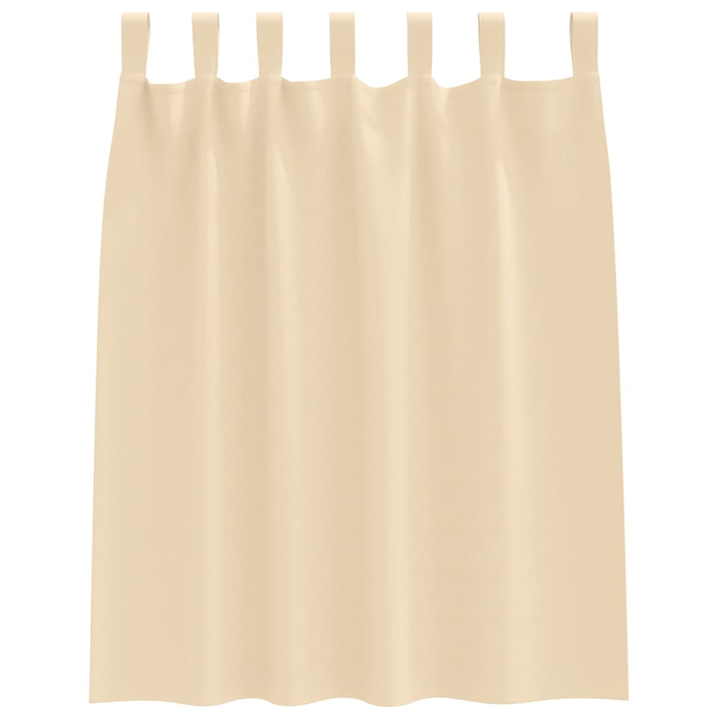 Tende Blackout con Anelli 2 pz Crema 140 x 140 cm Poliestere
