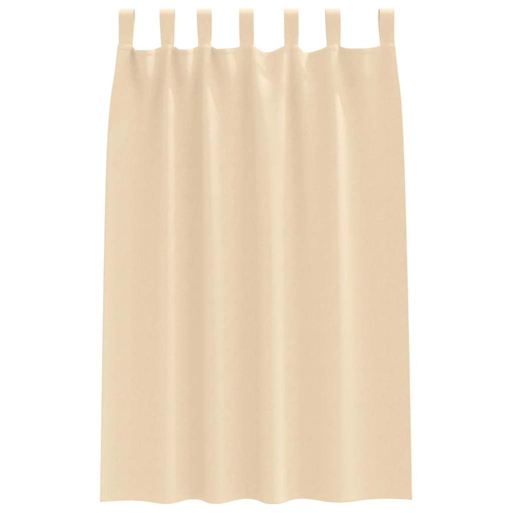Tende Blackout con Anelli 2 pz Crema 175 x 140 cm Poliestere