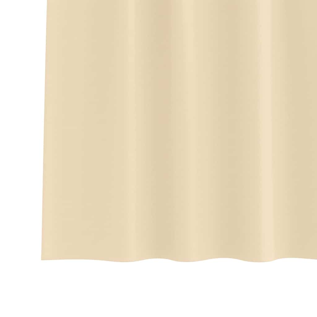 Tende Blackout con Anelli 2 pz Crema 225 x 140 cm Poliestere