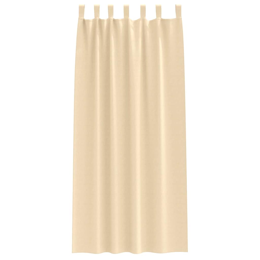Tende Blackout con Anelli 2 pz Crema 260 x 140 cm Poliestere