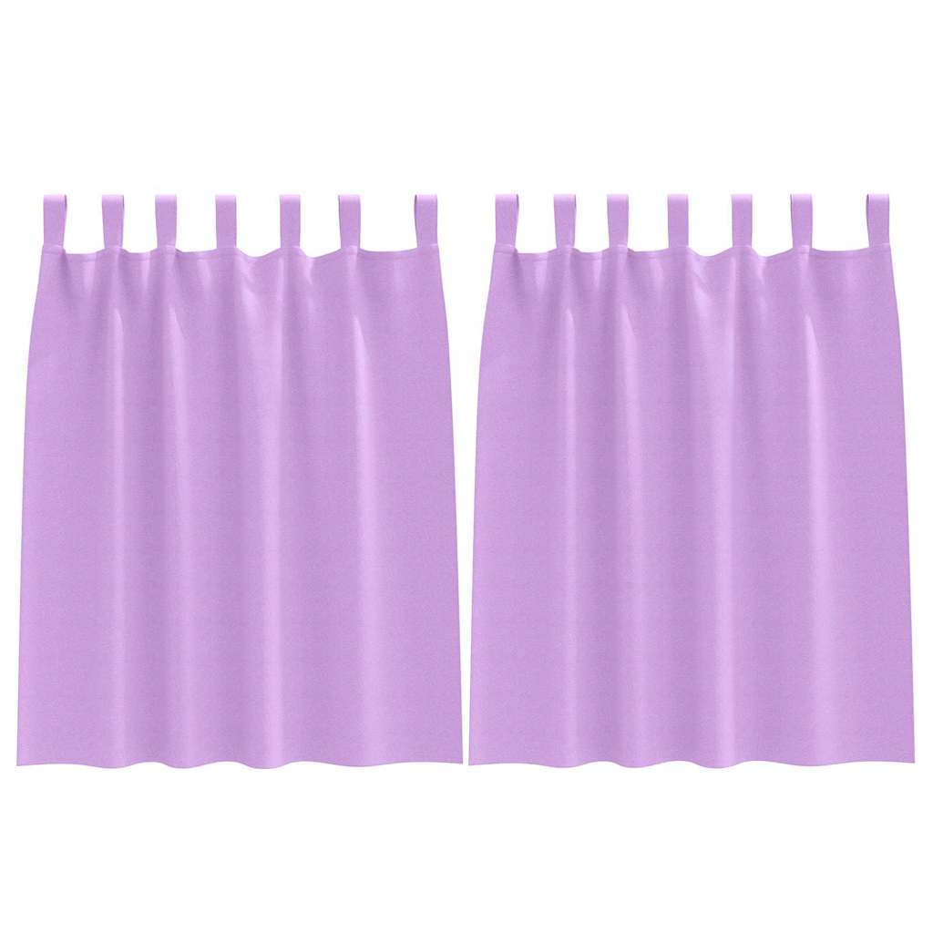 Tende Blackout con Anelli 2 pz Viola 140 x 140 cm Poliestere