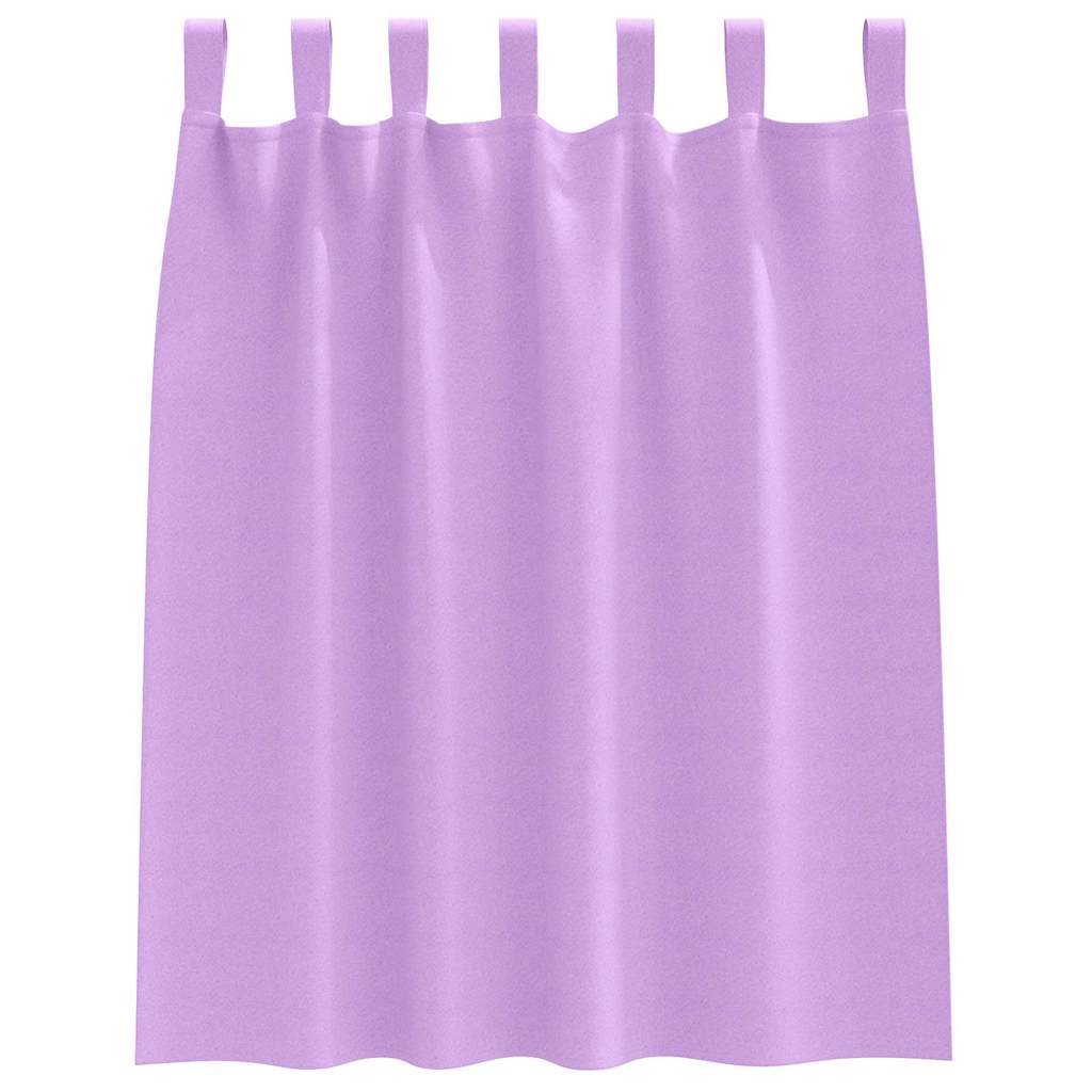 Tende Blackout con Anelli 2 pz Viola 140 x 140 cm Poliestere