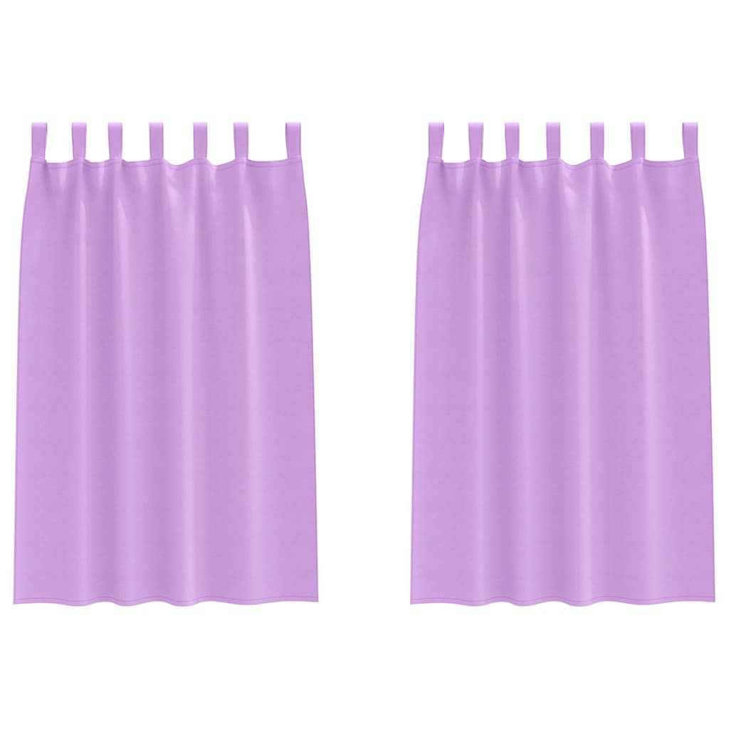 Tende Blackout con Anelli 2 pz Viola 175 x 140 cm Poliestere