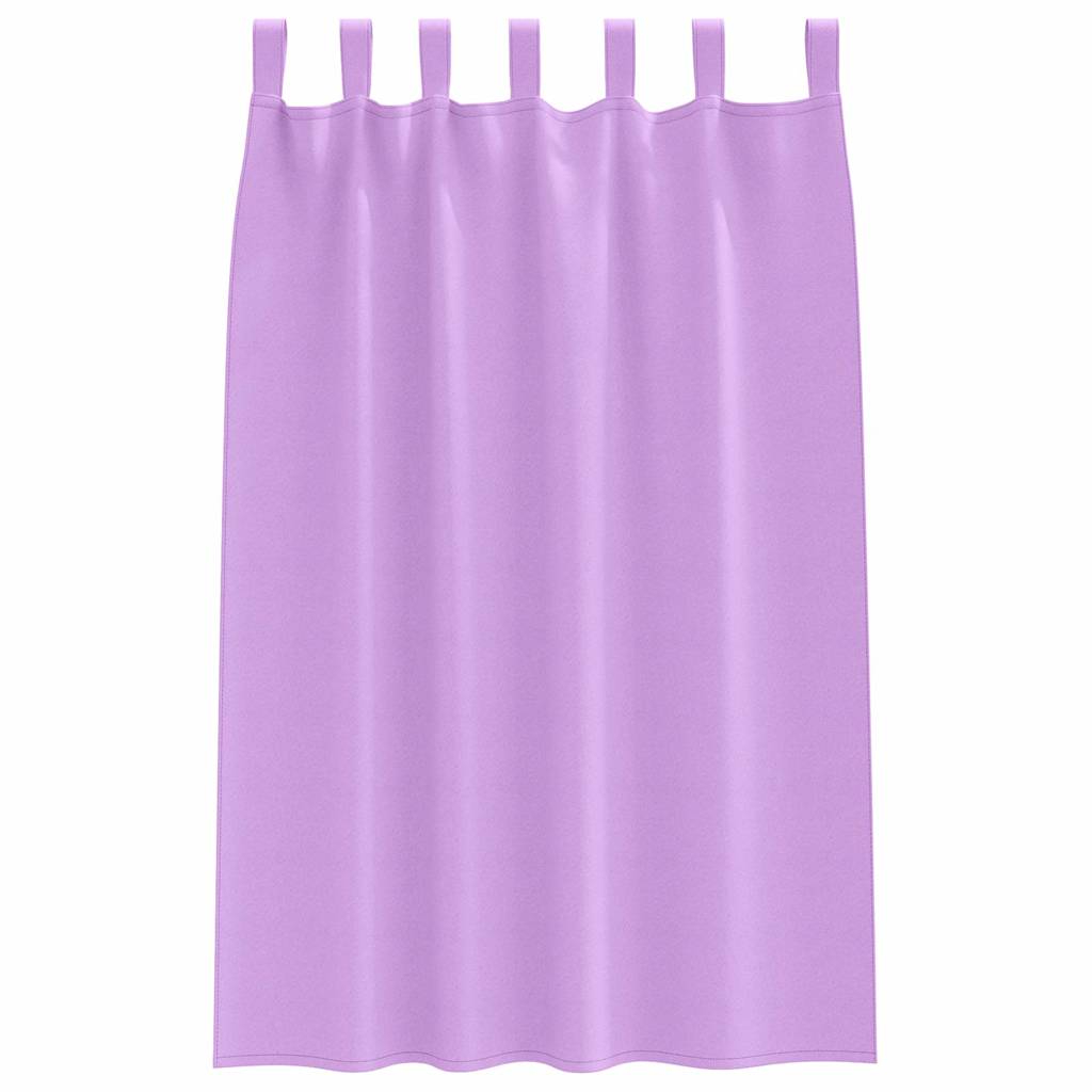 Tende Blackout con Anelli 2 pz Viola 175 x 140 cm Poliestere