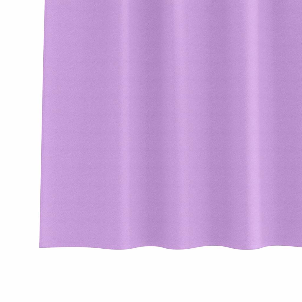 Tende Blackout con Anelli 2 pz Viola 175 x 140 cm Poliestere