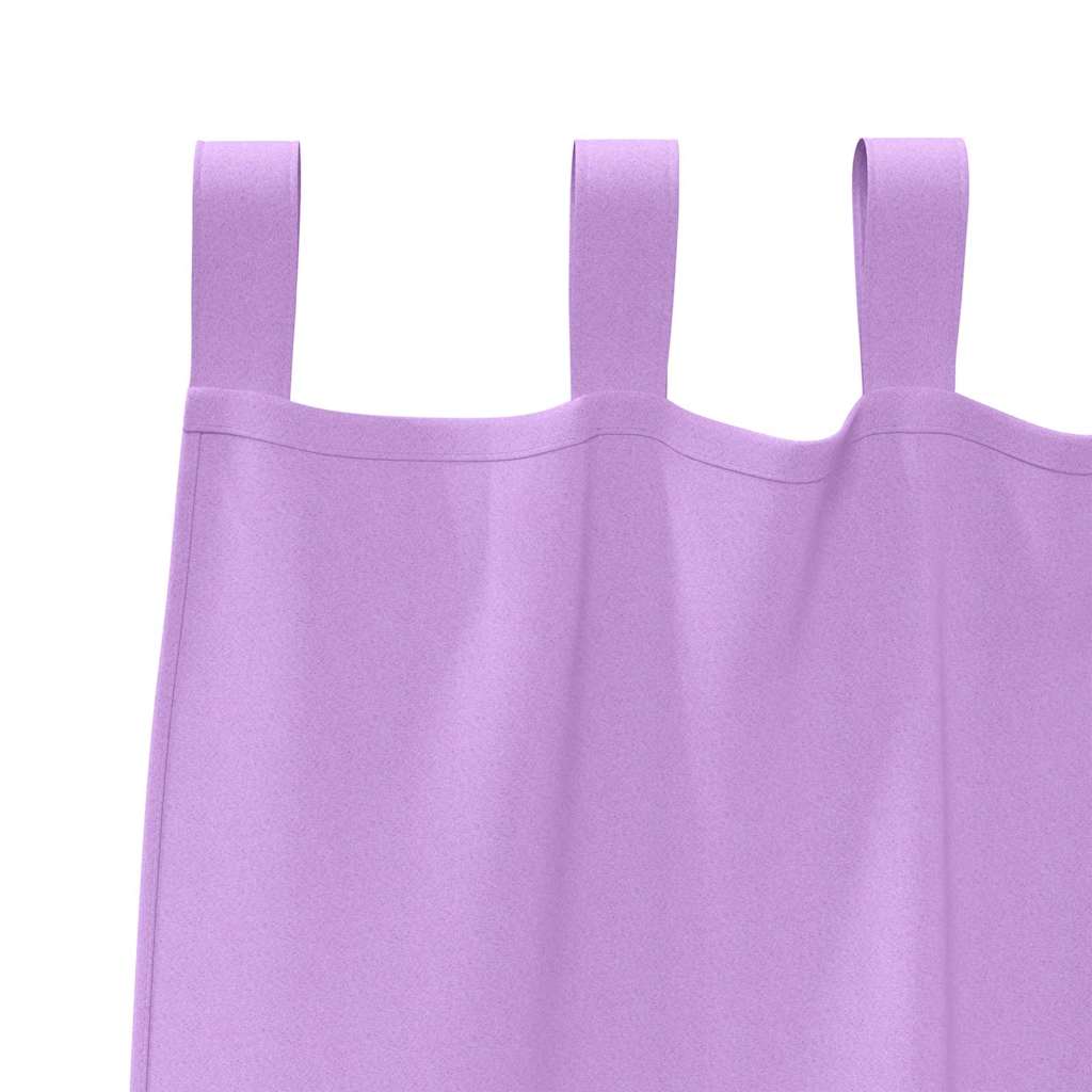 Tende Blackout con Anelli 2 pz Viola 260 x 140 cm Poliestere