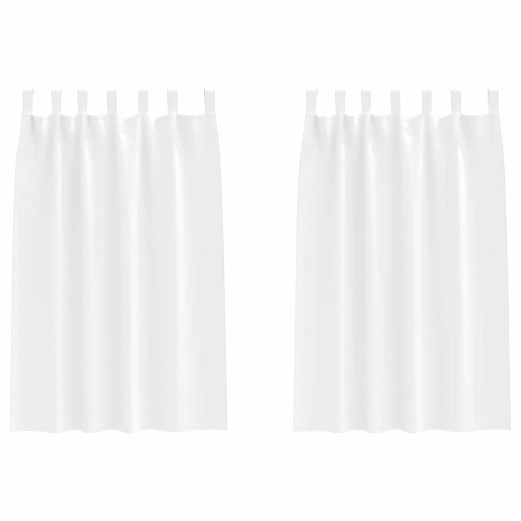 Tende Blackout con Anelli 2 pz Bianco Puro 175 x 140 cm