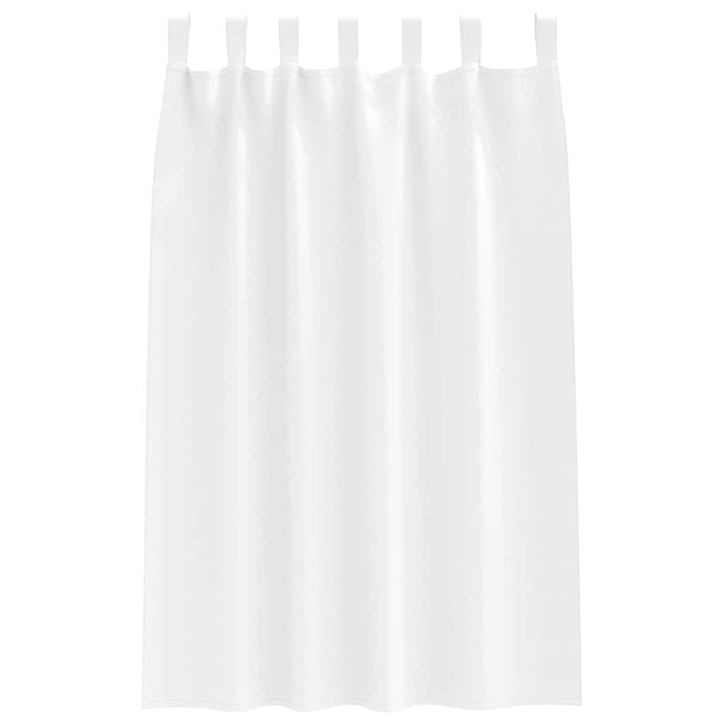 Tende Blackout con Anelli 2 pz Bianco Puro 175 x 140 cm
