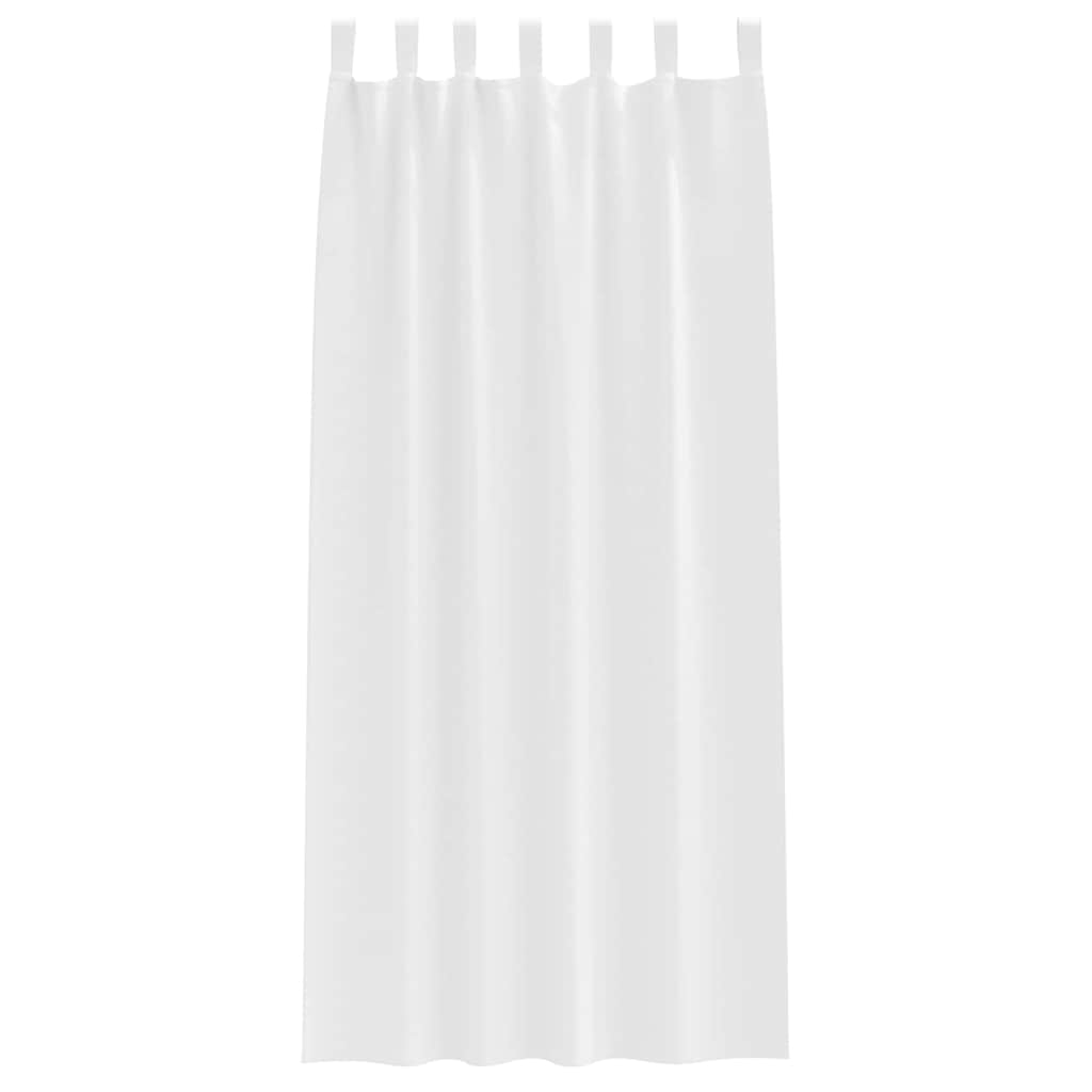 Tende Blackout con Anelli 2 pz Bianco Puro 225 x 140 cm