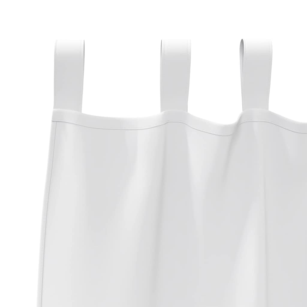 Tende Blackout con Anelli 2 pz Bianco Puro 245 x 140 cm
