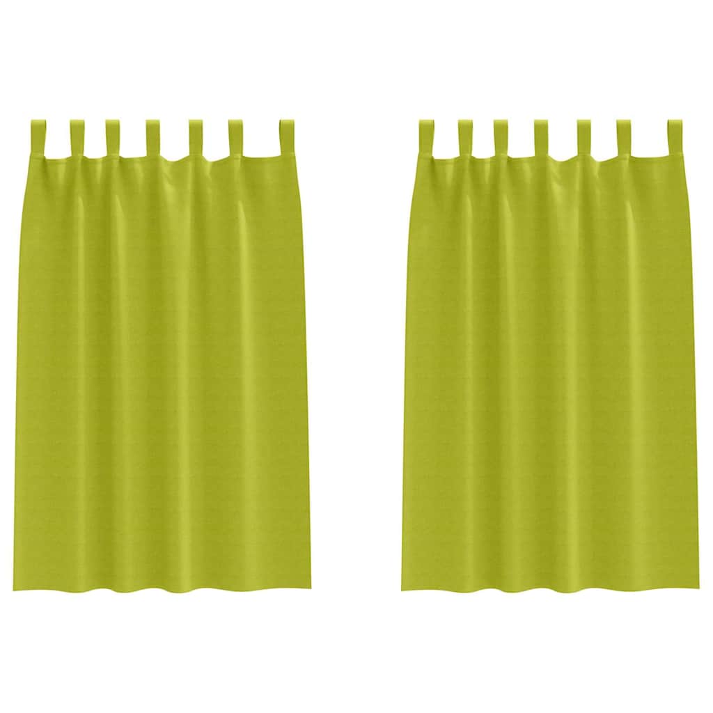Tende Blackout con Anelli 2 pz Verde 175 x 140 cm Poliestere