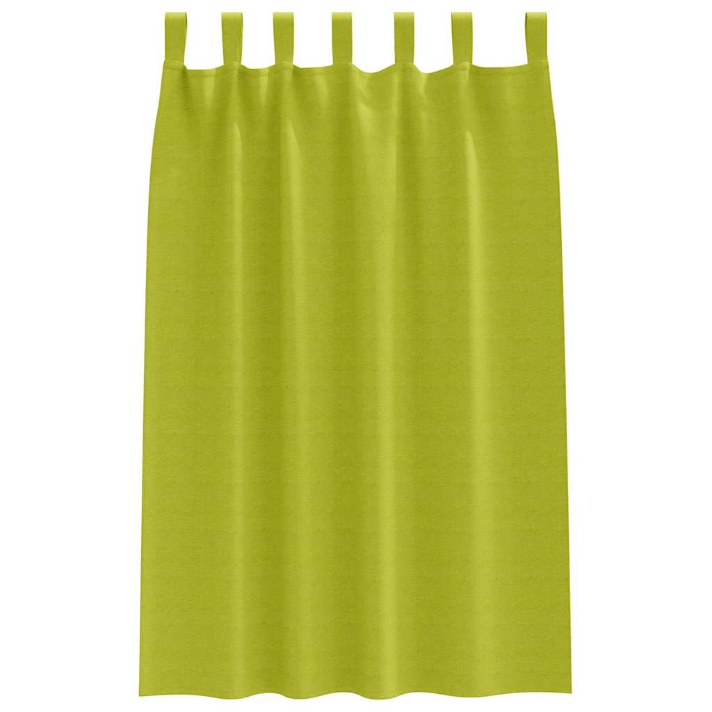 Tende Blackout con Anelli 2 pz Verde 175 x 140 cm Poliestere