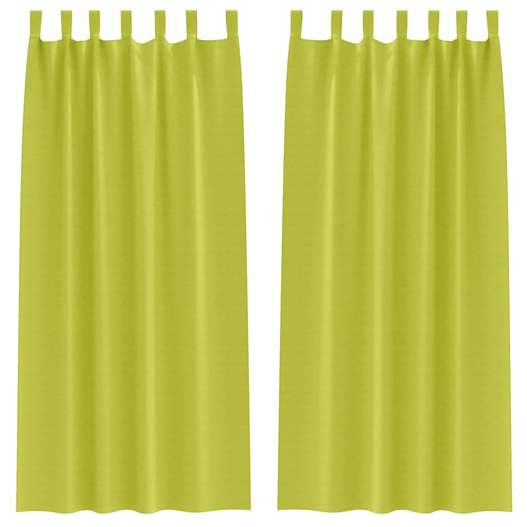 Tende Blackout con Anelli 2 pz Verde 260 x 140 cm Poliestere