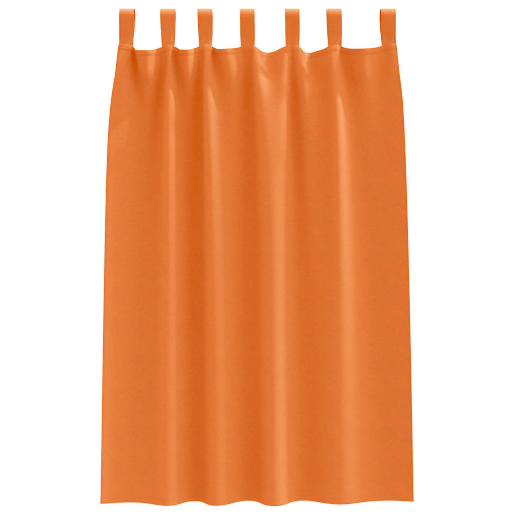 Tende Blackout con Anelli 2 pz Arancione Vivo 175 x 140 cm