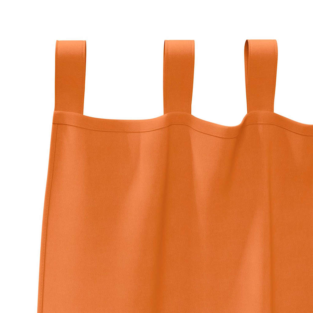 Tende Blackout con Anelli 2 pz Arancione Vivo 260 x 140 cm