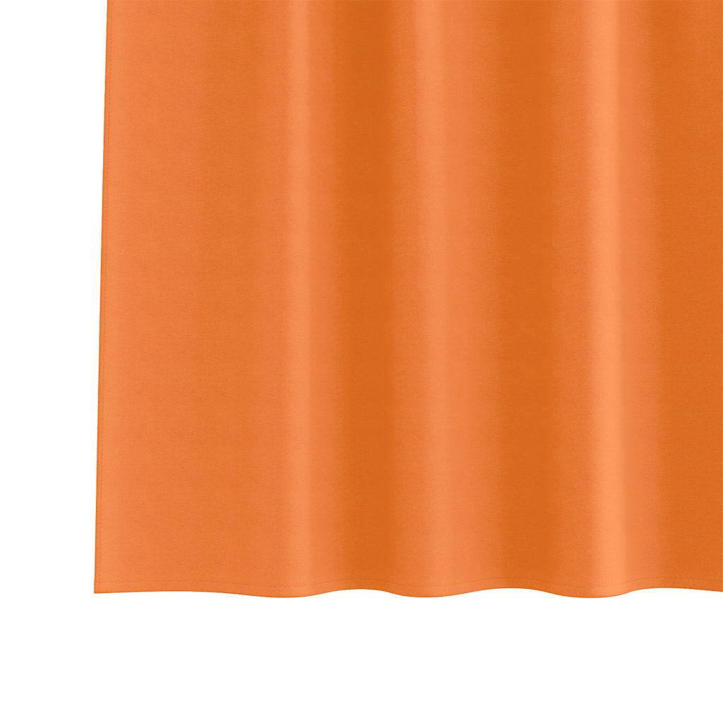 Tende Blackout con Anelli 2 pz Arancione Vivo 260 x 140 cm