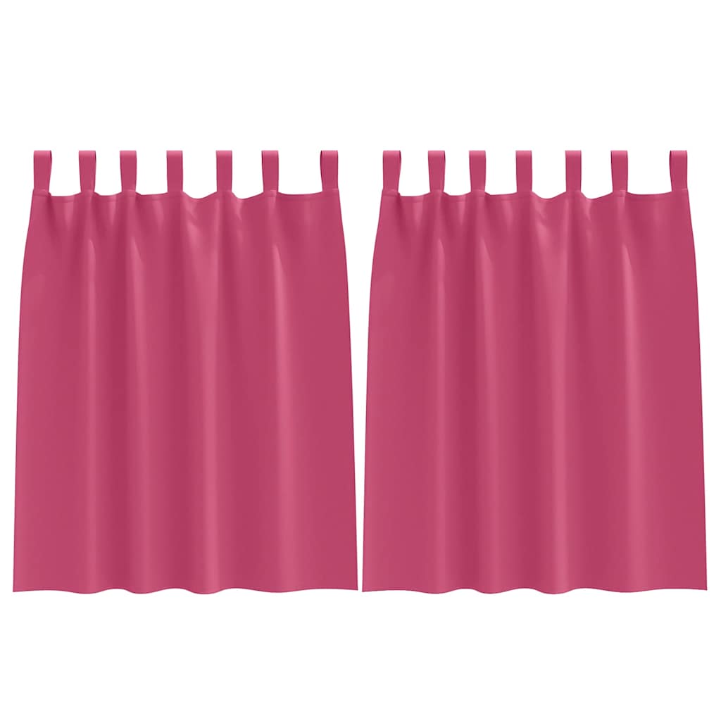 Tende Blackout con Anelli 2 pz Rosa Vivo 140 x 140 cm