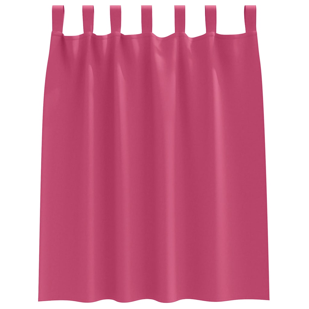 Tende Blackout con Anelli 2 pz Rosa Vivo 140 x 140 cm
