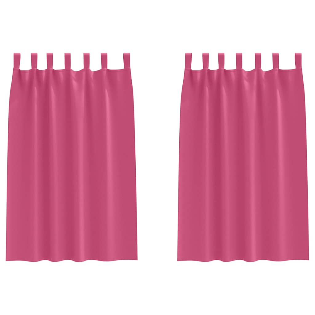 Tende Blackout con Anelli 2 pz Rosa Vivo 175 x 140 cm