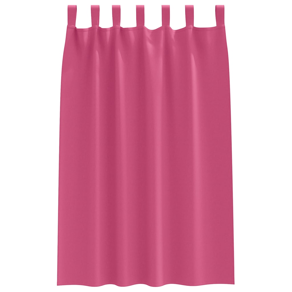 Tende Blackout con Anelli 2 pz Rosa Vivo 175 x 140 cm
