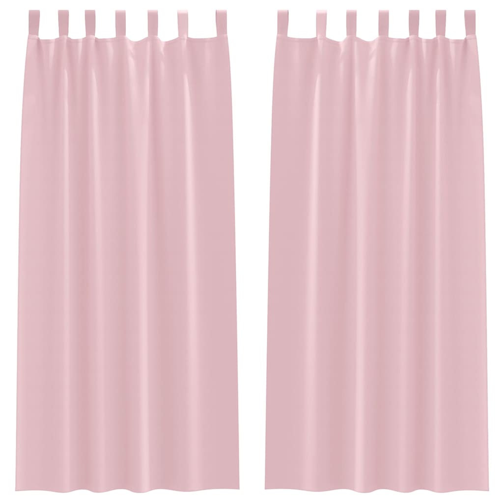 Tende Blackout con Anelli 2 pz Rosa baby 245 x 140 cm