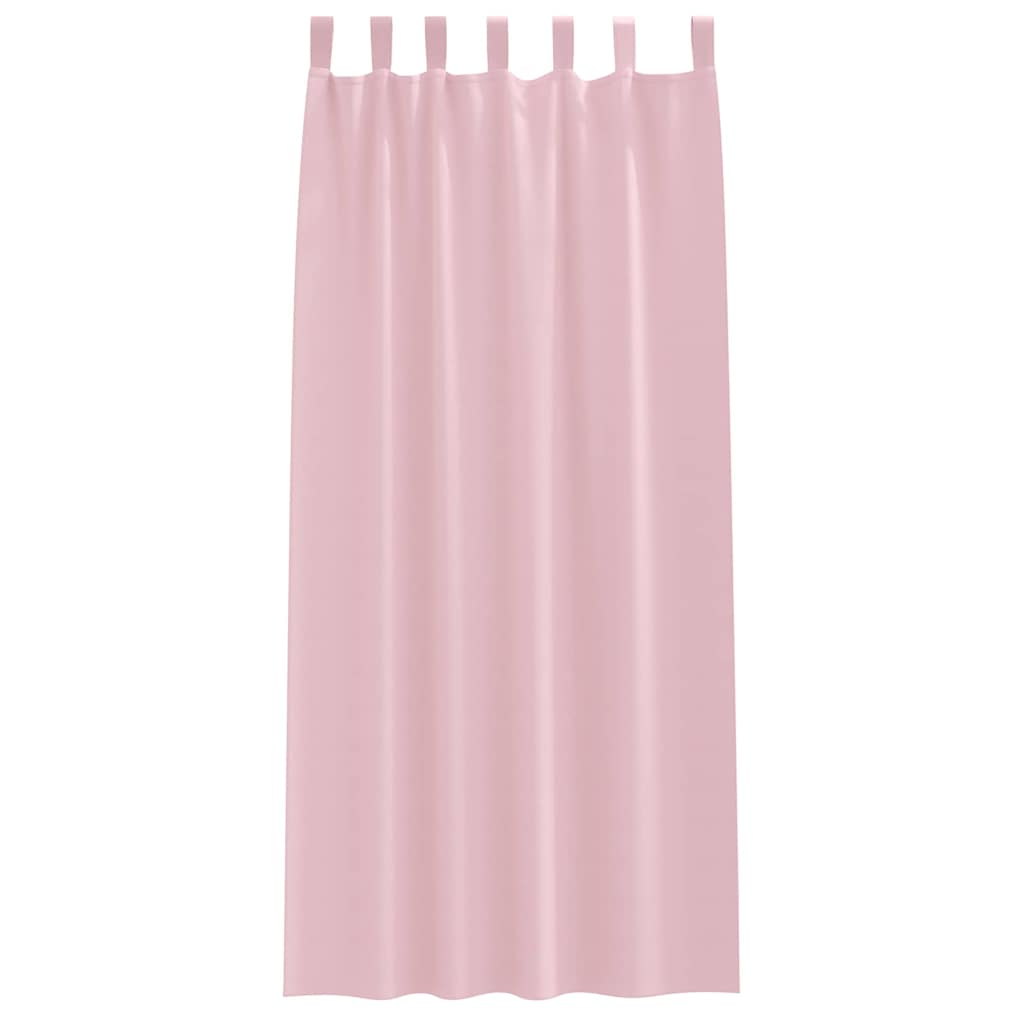 Tende Blackout con Anelli 2 pz Rosa baby 260 x 140 cm