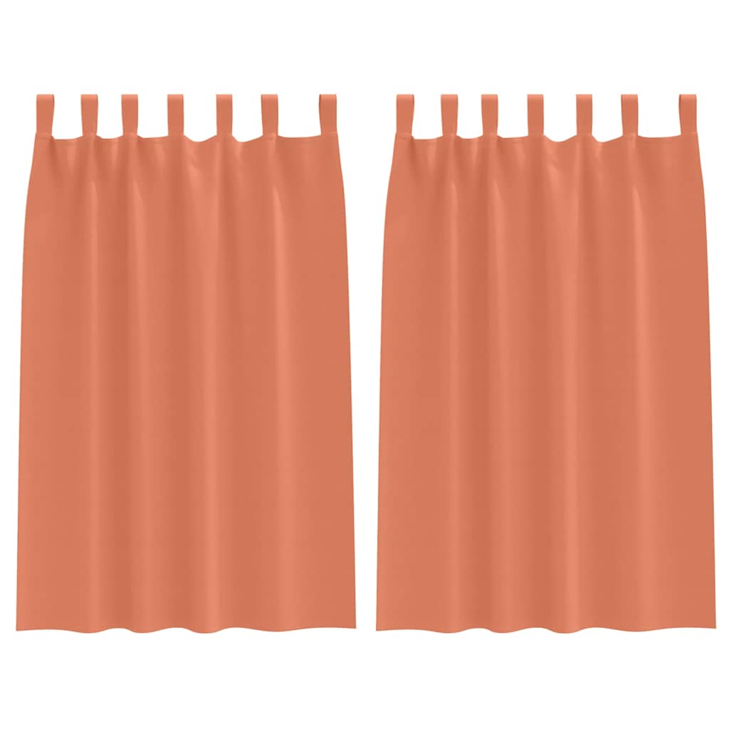 Tende Blackout con Anelli 2 pz Terracotta 175 x 140 cm