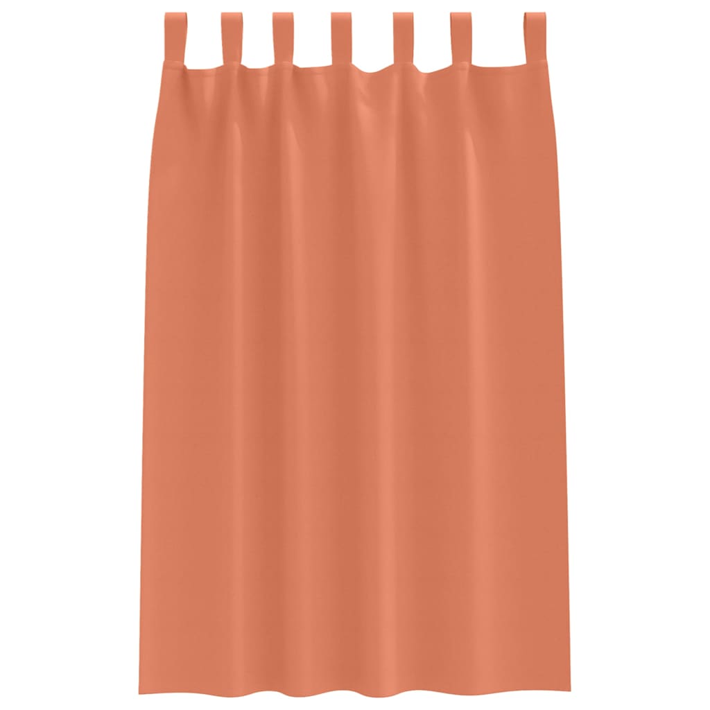 Tende Blackout con Anelli 2 pz Terracotta 175 x 140 cm