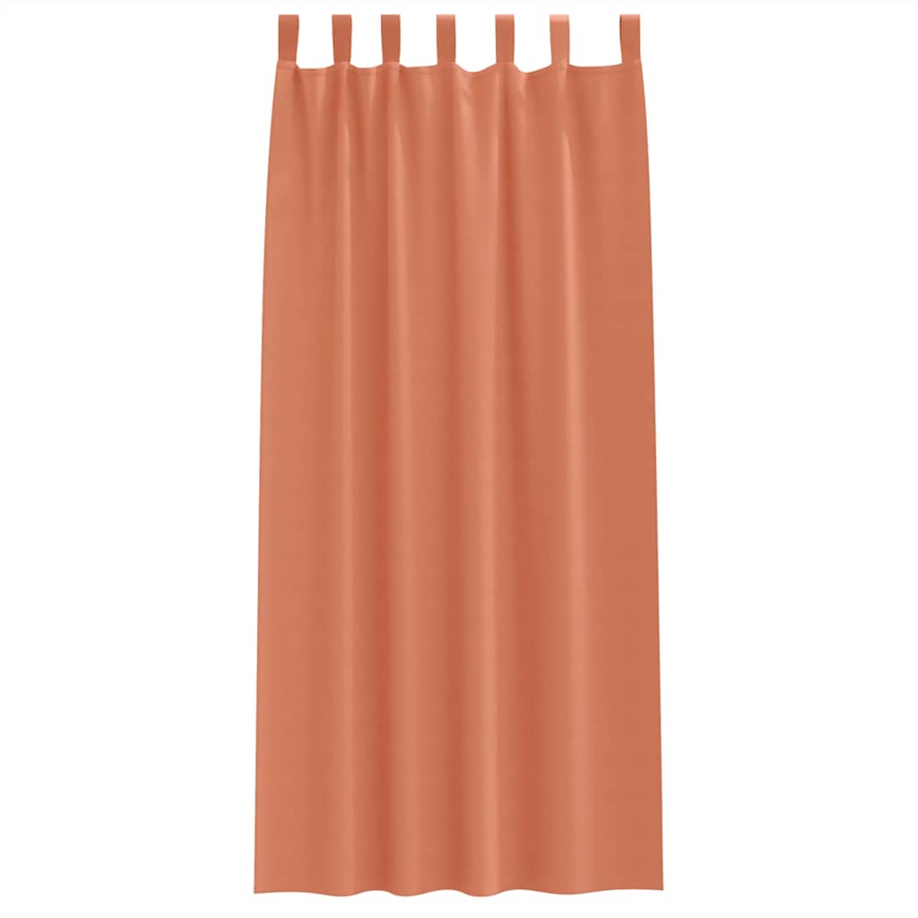 Tende Blackout con Anelli 2 pz Terracotta 225 x 140 cm