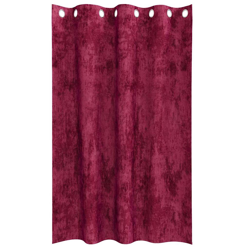 Tende in Velluto 2 pz Rosso Vino 175 x 140 cm Velluto