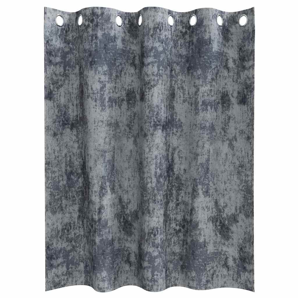 Tende in Velluto 2 pz Grigio Argento 140 x 140 cm Velluto