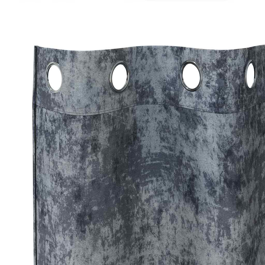 Tende in Velluto 2 pz Grigio Argento 140 x 140 cm Velluto