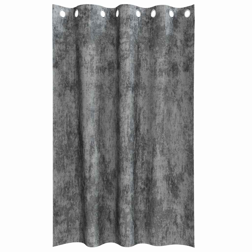 Tende in Velluto 2 pz Grigio 175 x 140 cm Velluto