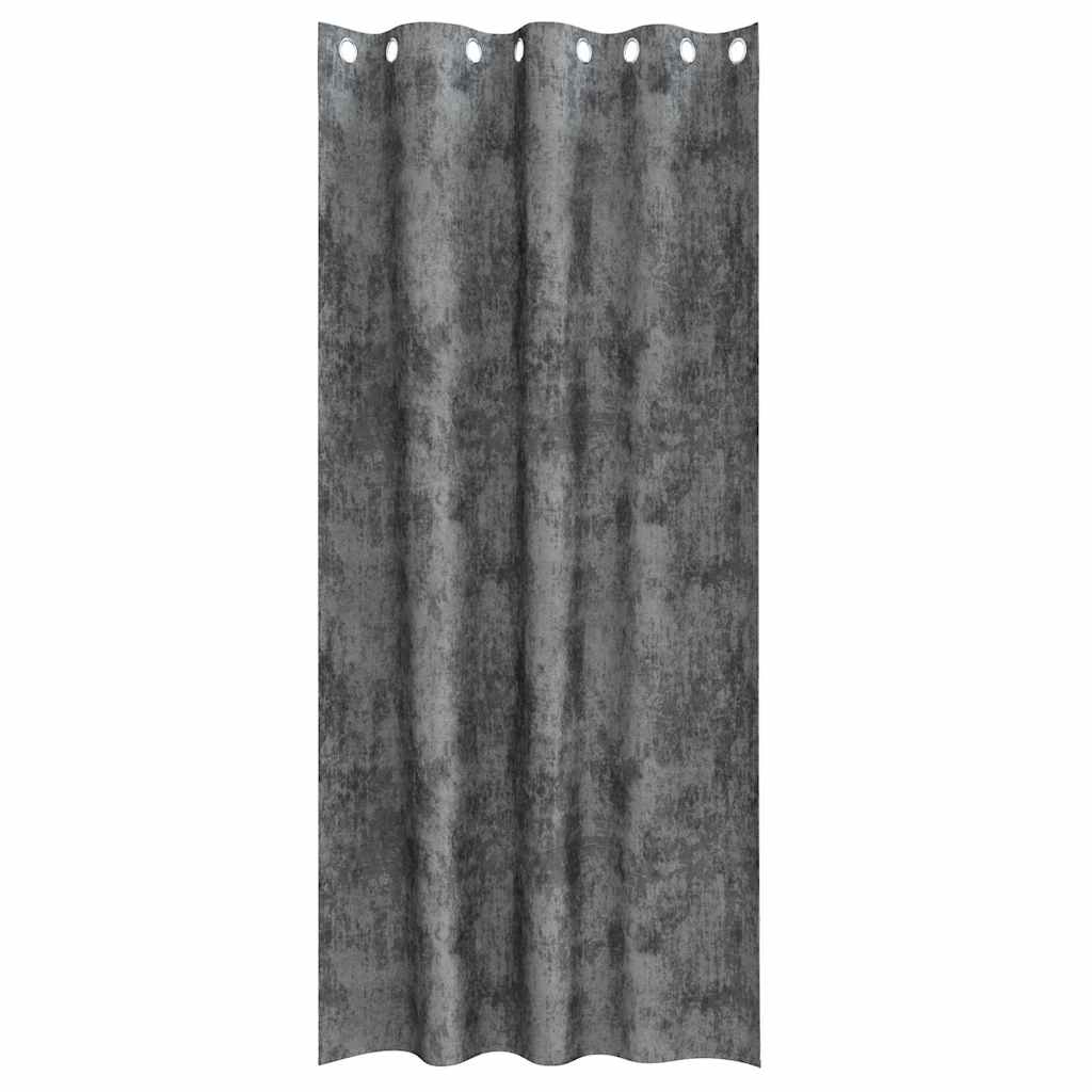 Tende in Velluto 2 pz Grigio 260 x 140 cm Velluto