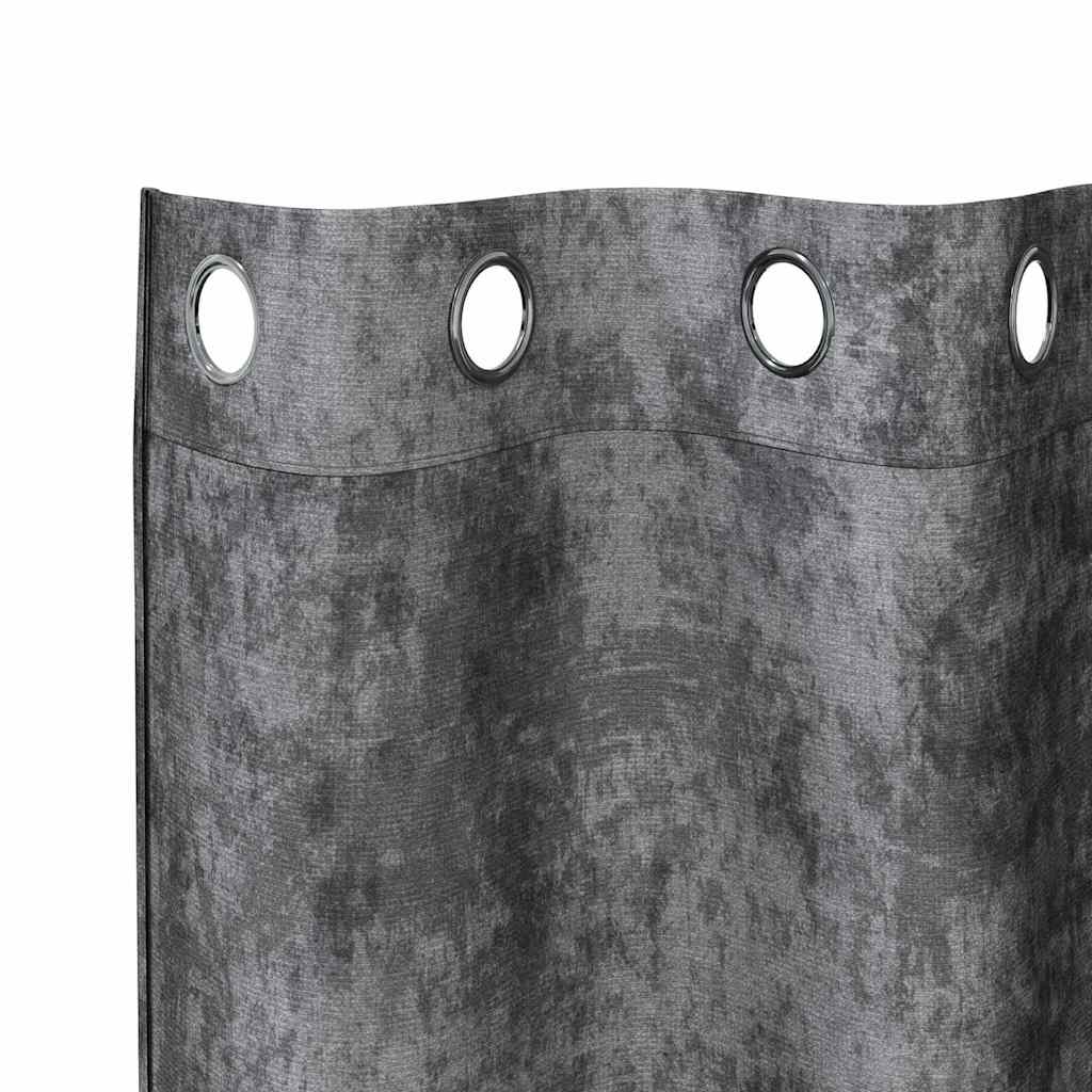 Tende in Velluto 2 pz Grigio 260 x 140 cm Velluto