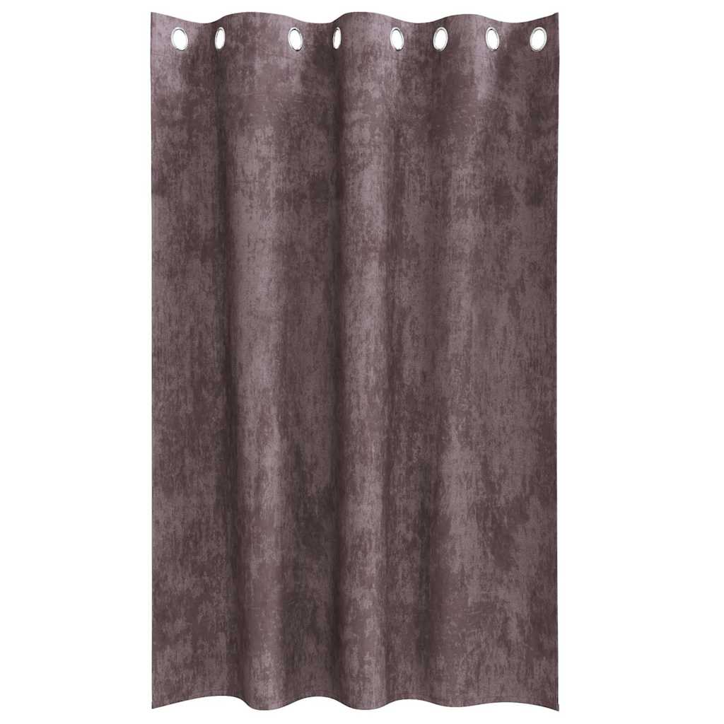 Tende in Velluto 2 pz Marrone 175 x 140 cm Velluto