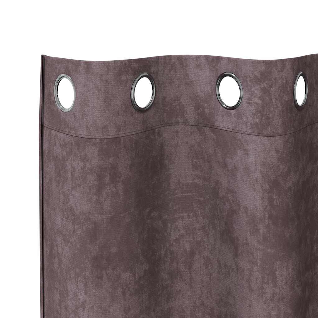 Tende in Velluto 2 pz Marrone 245 x 140 cm Velluto