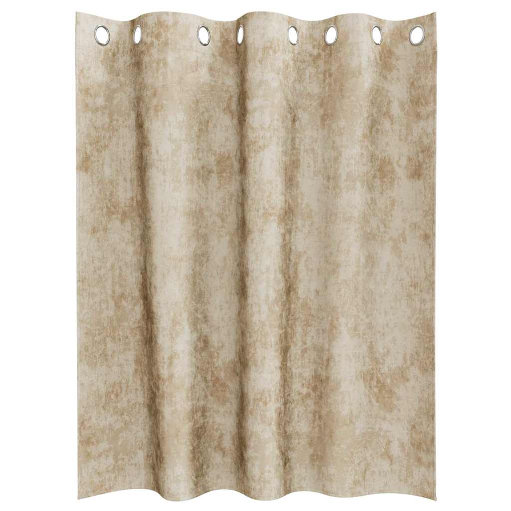 Tende in Velluto 2 pz Crema 140 x 140 cm Velluto