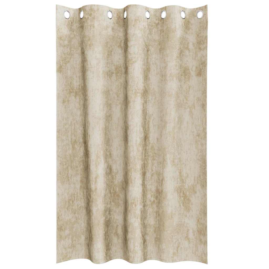Tende in Velluto 2 pz Crema 175 x 140 cm Velluto