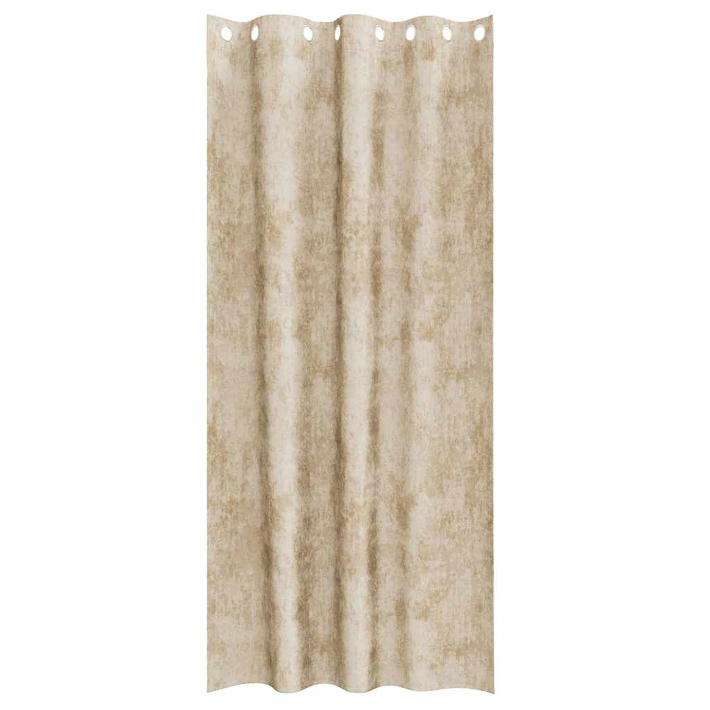 Tende in Velluto 2 pz Crema 260 x 140 cm Velluto